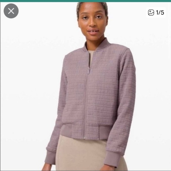 lululemon athletica Jackets & Blazers - Lululemon Serene Travels Bomber in Lunar Rock Size 6